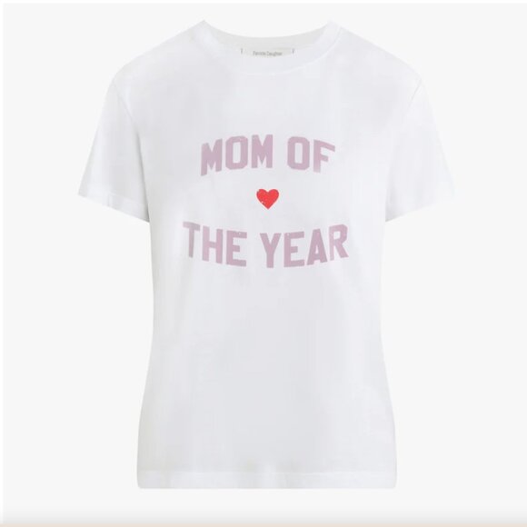 Favorite Daughter Mom of the Year Tee in White and Wisteria - Picture 1 of 6